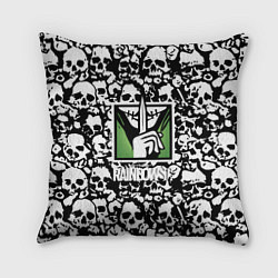 Подушка квадратная Rainbow six pattern skull, цвет: 3D-принт