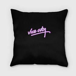 Подушка квадратная Vice city logo neon, цвет: 3D-принт