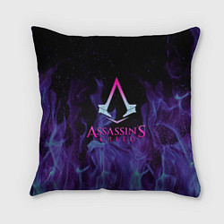Подушка квадратная Assassins Creed flame, цвет: 3D-принт