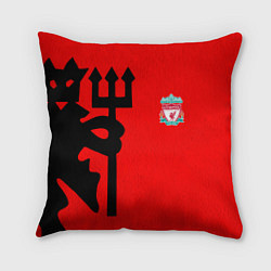 Подушка квадратная Liverpool fc sport steel, цвет: 3D-принт