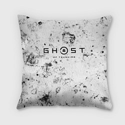 Подушка квадратная Ghost of Tsushima dirty ice, цвет: 3D-принт
