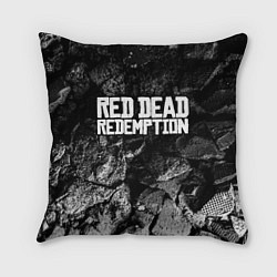 Подушка квадратная Red Dead Redemption black graphite, цвет: 3D-принт