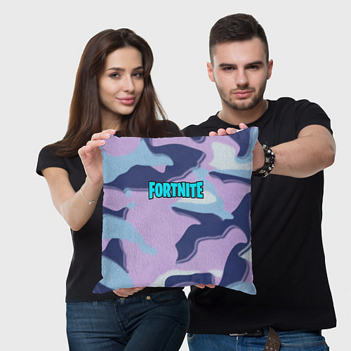 Подушка квадратная Fortnite camo steel / 3D-принт – фото 3