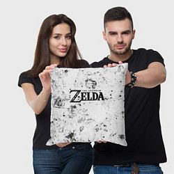 Подушка квадратная Zelda dirty ice, цвет: 3D-принт — фото 2