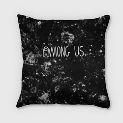 Подушка квадратная Among Us black ice, цвет: 3D-принт