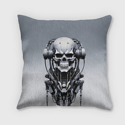 Подушка квадратная Cool cyber skull - ai art fantasy, цвет: 3D-принт