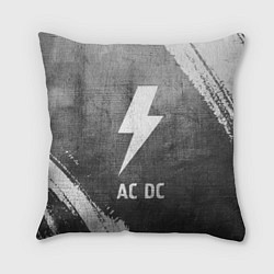 Подушка квадратная AC DC - grey gradient, цвет: 3D-принт