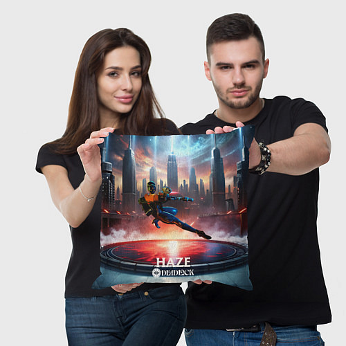 Подушка квадратная Deadlock Haze / 3D-принт – фото 3
