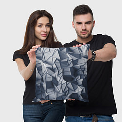 Подушка квадратная Геометрические грани, цвет: 3D-принт — фото 2