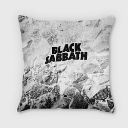 Подушка квадратная Black Sabbath white graphite