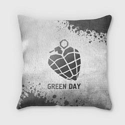 Подушка квадратная Green Day - white gradient, цвет: 3D-принт