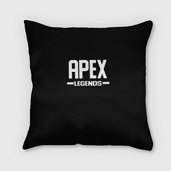 Подушка квадратная Apex legends logo white, цвет: 3D-принт