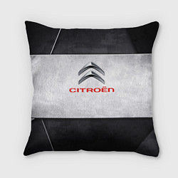 Подушка квадратная Citroen grey metal, цвет: 3D-принт