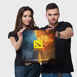 Подушка квадратная DOTA 2 лес эльфов, цвет: 3D-принт — фото 2