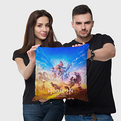 Подушка квадратная Герои Horizon zero dawn remstered, цвет: 3D-принт — фото 2