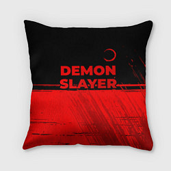 Подушка квадратная Demon Slayer - red gradient посередине