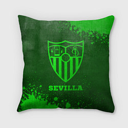 Подушка квадратная Sevilla - green gradient, цвет: 3D-принт