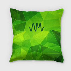 Подушка квадратная Arctic Monkeys green poly, цвет: 3D-принт