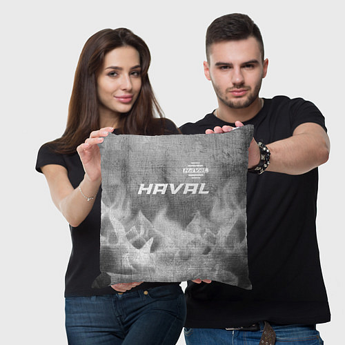 Подушка квадратная Haval - grey gradient посередине / 3D-принт – фото 3