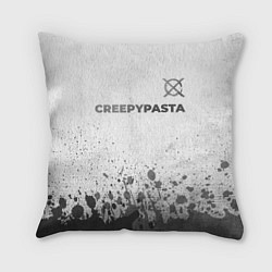 Подушка квадратная CreepyPasta - white gradient посередине, цвет: 3D-принт