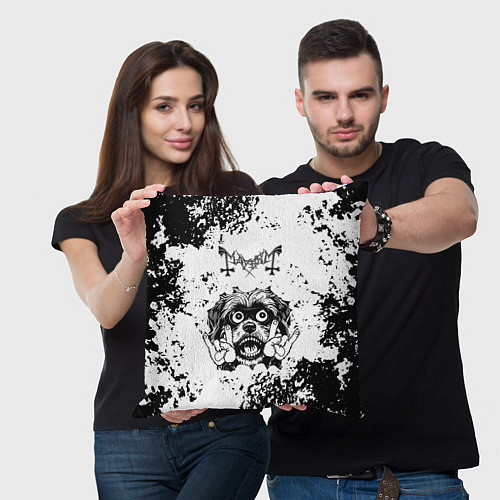 Подушка квадратная Mayhem - рок пес / 3D-принт – фото 3