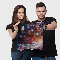 Подушка квадратная Космические звезды, цвет: 3D-принт — фото 2