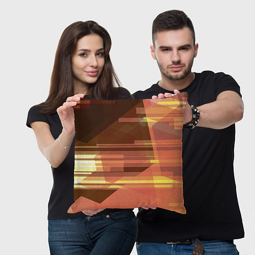 Подушка квадратная Оттенки заката / 3D-принт – фото 3