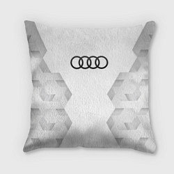 Подушка квадратная Audi white poly, цвет: 3D-принт