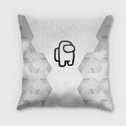Подушка квадратная Among Us white poly, цвет: 3D-принт
