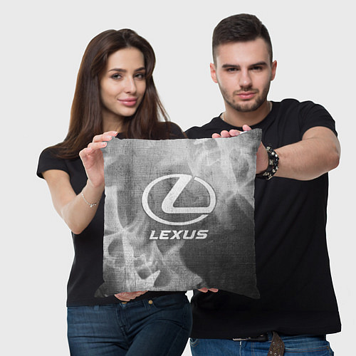 Подушка квадратная Lexus - grey gradient / 3D-принт – фото 3