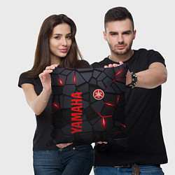 Подушка квадратная Yamaha - плиты с эффектом свечения, цвет: 3D-принт — фото 2