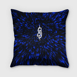 Подушка квадратная Slipknot blue energy, цвет: 3D-принт