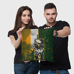 Подушка квадратная Футуристичный боевой андроид, цвет: 3D-принт — фото 2