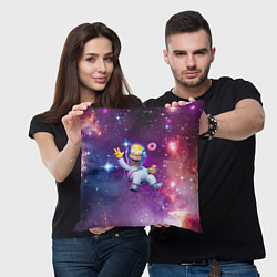 Подушка квадратная Homer Simpson in space - ai art, цвет: 3D-принт — фото 2