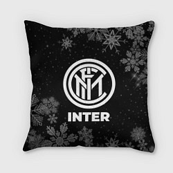 Подушка квадратная Снежный Inter, цвет: 3D-принт