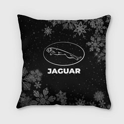 Подушка квадратная Снежный Jaguar, цвет: 3D-принт