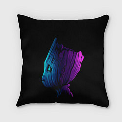 Подушка квадратная Neon Groot, цвет: 3D-принт