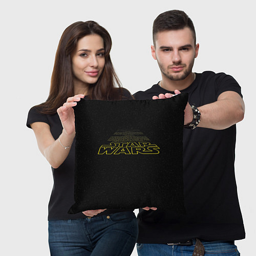 Подушка квадратная Star Wars - вступительные титры / 3D-принт – фото 3