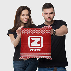 Подушка квадратная Новогодний Zotye, цвет: 3D-принт — фото 2
