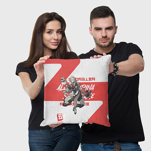 Подушка квадратная Александрина Себастиан - ZZZ / 3D-принт – фото 3