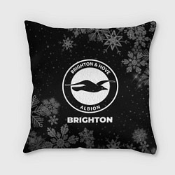 Подушка квадратная Снежный Brighton, цвет: 3D-принт