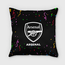 Подушка квадратная Arsenal конфети, цвет: 3D-принт