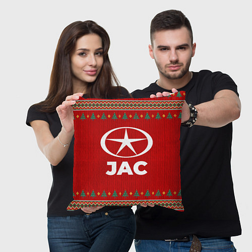 Подушка квадратная JAC new year / 3D-принт – фото 3