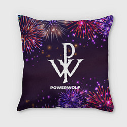 Подушка квадратная Праздничный Powerwolf, цвет: 3D-принт