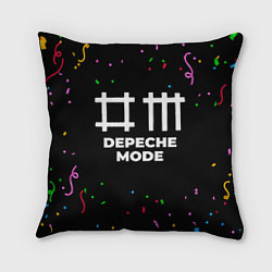 Подушка квадратная Depeche Mode конфети, цвет: 3D-принт