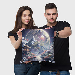 Подушка квадратная Япония - природа, цвет: 3D-принт — фото 2