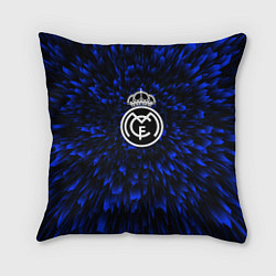 Подушка квадратная Real Madrid blue energy, цвет: 3D-принт