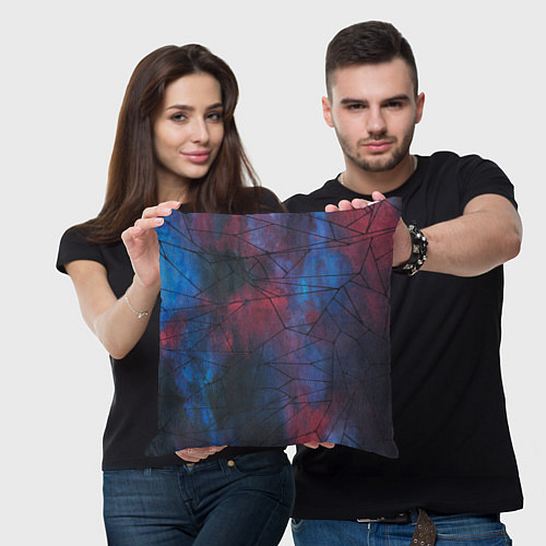 Подушка квадратная Космическая паутина / 3D-принт – фото 3