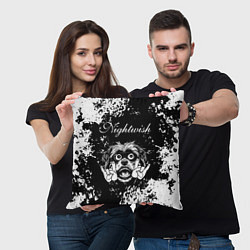 Подушка квадратная Nightwish рок пес, цвет: 3D-принт — фото 2