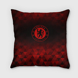 Подушка квадратная Chelsea red poly, цвет: 3D-принт